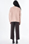 Stripe Detailed Knitwear Sweater Powder - 5