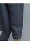 Round Neck, Long Back, Oversize Lycra Combed Cotton Suit with Pockets on the Pants - Smoked - 5