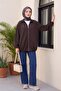 Parachute Jacket with High Collar, Elastic Sleeves, Double Zippered Pockets and Lining - Brown - 6