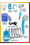 Portable Electric Outdoor Shower Kit With Foldable Bucket Rechargeable Camping Shower With Dual Shower Heads Water Filter for Camping Hiking Beach Pets Plants Travel Water Pump Machine Handheld Bidet - 7