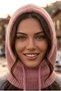 Women's Lace-Up Hooded Knitwear Balaklava Winter Neck Warmer Beanie - 3
