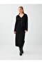 Black Button Detailed V-Neck Lace Blouse - 4