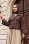 Shirt Collar Mixed Patterned Buttoned Front Quilted Jacket -Brown - 3