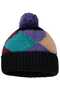 Women's Pompom Folded Patterned Knitwear Winter Beanie - 4