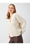 Off-White Knitted Detailed V-Neck Knitwear Cardigan - 4