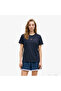 Linear Women's Navy Blue T-Shirt