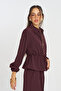 Women's Zippered, Laced Waist, Flowy Solid Color Jacket - 3