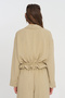 Women's Drawstring Waist Double Pocket Flowy Solid Color Jacket - 5
