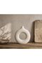 BAMMBO DECOR Decorative Vase, Off-White Textured Round Donut Vase with Open Center, Sculptural Wabi-Sabi Table Decor, Modern Minimalist Accent for Living Room, Console, Shelf & Entryway - 3