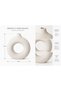 BAMMBO DECOR Decorative Vase, Off-White Textured Round Donut Vase with Open Center, Sculptural Wabi-Sabi Table Decor, Modern Minimalist Accent for Living Room, Console, Shelf & Entryway - 4