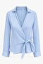 Stylish Double-Breasted Collar Tie-Up Women's Shirt - 5