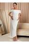 Rochie maxi, albă - S - 3