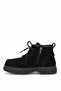 D26Kb-1265 Women's Genuine Leather Flat Boots Black - 3
