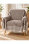 N Nevora 170X210 cm Tufted Zigzag Patterned Multi-Purpose Sofa Cover and Sofa Shawl - 3