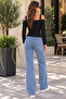 Timeless Elegance Women's Off-The-Shoulder Strap Detail Boat Neck Long Sleeve Ribbed Camisole Blouse - 4