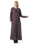 Long Sleeve Eleni Flannel Violet Pattern Winter Long Dress Purple Purple - 7