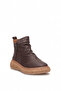 D26Kb-1015 Women's Genuine Leather Flat Boots Brown - 2