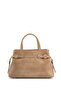Women's Faux Leather Taupe Shoulder Bag - 3