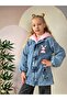 Girls' Winter Denim Coat with Plush Inside