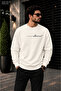 Men's Stand Out Calligraphy Written Crew Neck Casual Regular Fit Sweatshirt