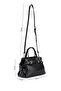 Women's Faux Leather Black Shoulder Bag - 2