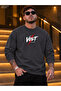 Men's Lightning Detailed Volt Energy Written Crew Neck Casual Regular Fit Sweatshirt