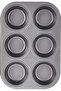 Non-Stick Carbon Steel 6 Pcs Cup Muffin Pan | Cupcake Baking Pan | Grey - PR28611 - 2