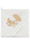 Elephant Printed 75X75 cm Towel - Ecru
