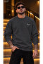 Men's Mafia Calligraphy Written Crew Neck Casual Regular Fit Sweatshirt