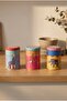 3 Pieces Round Metal Decorative Box 9 cm X 14 cm / Carnival Nights - 3