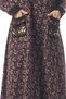 Long Sleeve Eleni Flannel Violet Pattern Winter Long Dress Purple Purple - 4