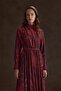Bordo Patterned Dress - 4