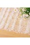 1 Pack Lace Table Runner White Vintage Lace Fabric Table Runner for Wedding Reception Table - 3