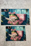 Decorative Digital Printed Set of 2 Bath Mat Non-Slip Base Toilet Set - 2