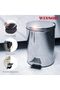 Stainless Steel Pedal Dustbin with Removable Inner Bucket | Trash Can Round Shape Dustbin for Bathroom, Home, Kitchen, washrooms, Room and Office (5.0 ltr) - 6
