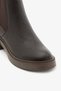 Brown Genuine Leather Women's Boots Non-Slip Sole Elastic Chelsea Boots - 3
