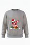 New Year's Santa Claus Cool New Year Snowy Design Printed Crew Neck 3 Thread Raster 100% Cotton Sweatshirt