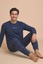 Falkom 5802 Interlock Winter Thick Fabric Plaid Pajama Men's Home Pajama Set - 2