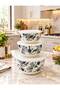 Scottish Series Enameled Triple Storage & Mixing Container with Lid 24 19 17 cm
