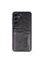 Samsung Galaxy A56 Case Sara Leather Case with Business Card - Black