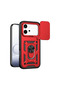 Huawei Honor 600 Pars Silicone with Lens Ring - Red