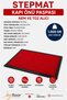 Moisture Absorber Dust Catcher Mud Scraper Pvc Base and Pvc Edged Velour Red Carpet Door Mat - 3