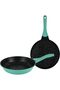 Cast Aluminum Granite Long Lasting Cookware, 2 Pieces, Black