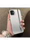 Speed Race Style Case Compatible with iPhone 12/12 Pro, Red Blue Vertical Stripe Racing English Motif