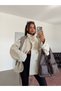 High Collar Belted Trench Coat - Stone - 3
