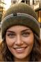 Women's Striped Folded Knitwear Knitted Winter Beanie - 7
