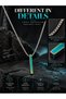 Albanian Knitted Chain Steel Necklace Color Changing Minimal Bar End Boxed Necklace - 7