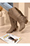 Arizona Mink Suede Tasseled 5 cm Heel Dallas Boots Botties - 2