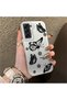 Samsung Galaxy S21 Fe Compatible Plain Feel Case, Line Butterfly Daisy English Slogan Pattern