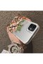 iPhone 12 Mini Compatible Pink Rose Flower Sea Phone Case, Floral Drawing Art Print - 2